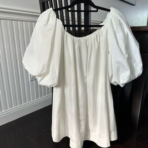 Maeve White Puff Sleeve Dress